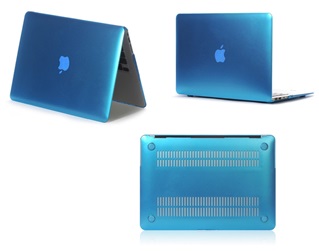 Macbook Cover voor Macbook Retina 13.3 inch - Metallic Hard Cover - Blauw