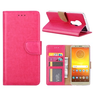 Hoesje voor Motorola Moto E5 - Book Case - geschikt voor 3 pasjes - Pink