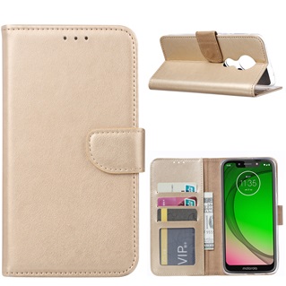 Hoesje voor Motorola Moto G7 Play - Book Case - Goud