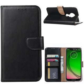 Hoesje voor Motorola Moto G7 Power - Book Case - Zwart