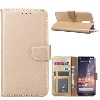 Hoesje voor Nokia 3.2 - Book Case - Goud