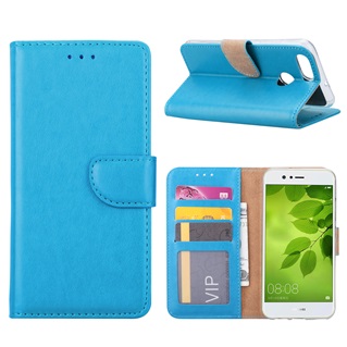 Hoesje voor Huawei Nova 2 Book Case - geschikt voor 3 pasjes - Turquoise