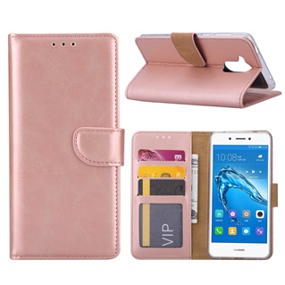 Hoesje voor Huawei Nova Smart Book Case - geschikt voor 3 pasjes - Rose Goud