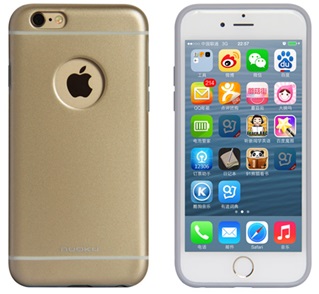 Nuoku Hoesje voor  Apple iPhone 6 Plus/6S Plus - Back Cover - TPU - Goud