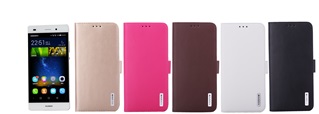 Premium Leer  Hoesje Book - Wallet Case Boek Hoesje voor Huawei P8 Lite Pink