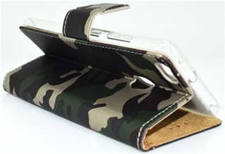 Hoesje voor Huawei P10 - Book Case - Camouflage Groen