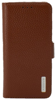 Premium Hoesje voor Samsung Galaxy J5 2016 J510 - Book Case - Ruw Leer Leren Lederen - geschikt voor pasjes - Bruin