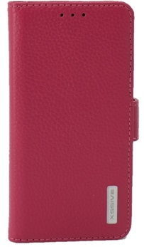 Premium Hoesje voor Apple iPhone 6 Plus /6S Plus - Book Case - Ruw Leer Leren Lederen - geschikt voor pasjes - Pink Roze