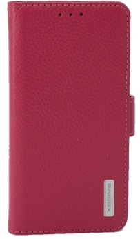 Premium Hoesje voor Samsung Galaxy S7 Edge G935 - Book Case -  Ruw Leer Leren Lederen - geschikt voor pasjes -  Pink Roze