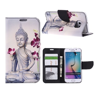 Hoesje Voor Samsung Galaxy S6 Edge - Book Case G925 Boeddha
