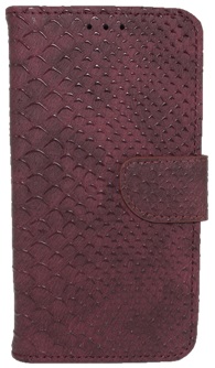 Hoesje voor Samsung Galaxy A3 2017 A320 - Book Case - Schubben Print - geschikt voor pasjes - Bordeaux Rood