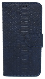 Hoesje voor Samsung Galaxy A3 2017 A320 - Book Case - Schubben Print - geschikt voor pasjes - Donker Blauw