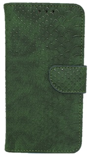 Hoesje voor Samsung Galaxy A3 2017 A320 - Book Case - Schubben Print - geschikt voor pasjes - Groen