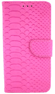 Hoesje voor Samsung Galaxy A3 2017 A320 - Book Case - Schubben Print - geschikt voor pasjes - Pink