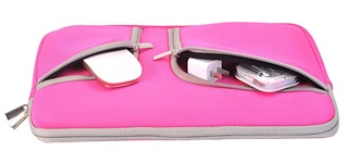  Voor MacBook Air 11.6 inch - Laptoptas - Laptop Sleeve met rits - Roze