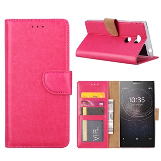 Hoesje voor Sony Xperia L2 - Book Case - geschikt voor 3 pasjes - Pink