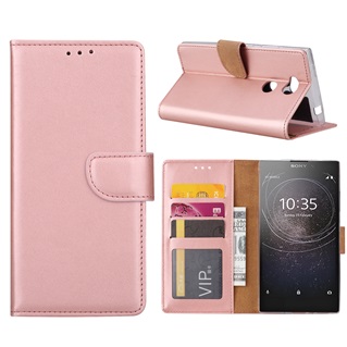 Hoesje voor Sony Xperia L2 - Book Case - geschikt voor 3 pasjes - Rose Goud