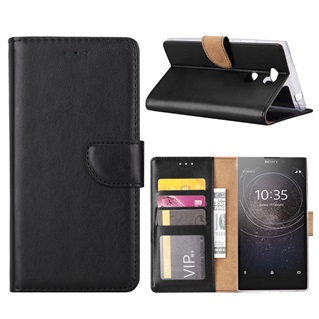 Hoesje voor Sony Xperia L2 - Book Case - geschikt voor 3 pasjes - Zwart