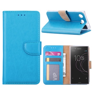 Hoesje voor Sony Xperia XZ1 Compact Book Case - geschikt voor 3 pasjes - Turquoise