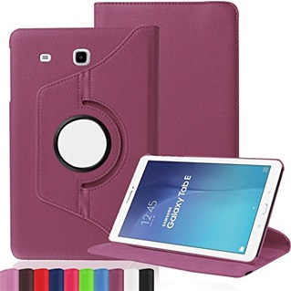 Tablethoes  voor Samsung Galaxy Tab E 9,6 inch T560 - 360° draaibaar - Paars