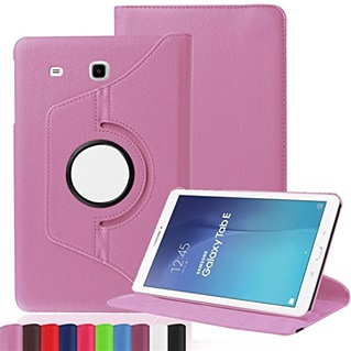 Tablethoes  voor Samsung Galaxy Tab E 9,6 inch T560 - 360° draaibaar - Soft Pink Licht Roze