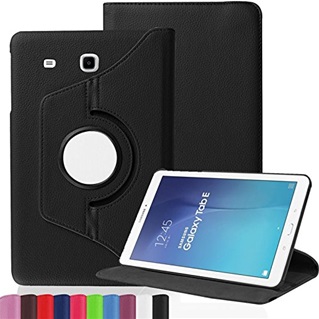 Tablethoes  voor Samsung Galaxy Tab E 9,6 inch T560 - 360° draaibaar - T560 Zwart