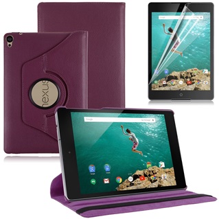 Tablethoes voor HTC Nexus 9 - 360° draaibaar - Paars