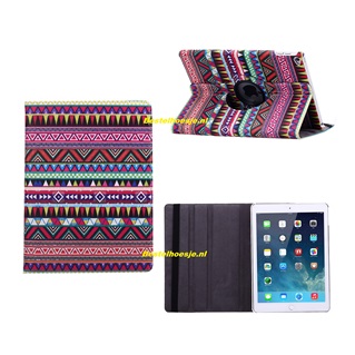Tablethoes voor Apple iPad Air 2 - 360° draaibaar - Azteken Rood