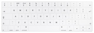 Toetsenbord Cover voor New Macbook met Touch Bar 13/15 inch - Siliconen - Wit