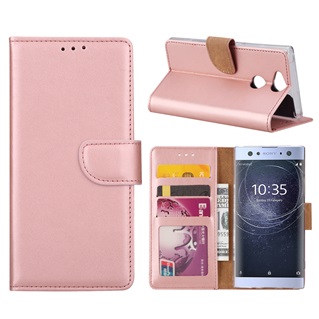 Hoesje voor Sony Xperia XA2 - Book Case - geschikt voor 3 pasjes - Rose Goud