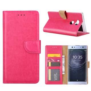 Hoesje voor Sony Xperia XA2 Ultra - Book Case - geschikt voor 3 pasjes - Pink