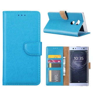 Hoesje voor Sony Xperia XA2 Ultra - Book Case - geschikt voor 3 pasjes - Turquoise