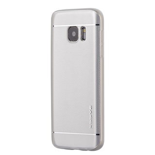 Xssive Back Case voor Samsung Galaxy S6 Edge Plus - Effen Kleur - Zilver