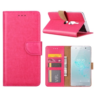 Hoesje voor Sony Xperia XZ2 Premium - Book Case - geschikt voor 3 pasjes - Pink