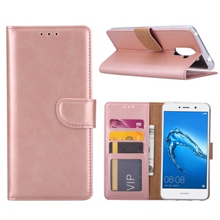 Hoesje voor Huawei Y7 Prime Book Case - geschikt voor 3 pasjes - Rose Goud