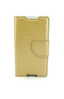 Hoesje voor Sony Xperia Z3 Compact Book Case - geschikt voor 3 pasjes - Goud