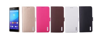 Premium Leer  Hoesje Book - Wallet Case Boek Hoesje voor Sony Xperia Z5 Pink