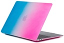 Macbook Case Laptop Cover voor New MacBook Air 2018 13 inch (A1932) - Regenboog Blauw Pink