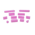 2 sets Anti-dust plugs voor MacBook Air 11.6 inch/MacBook Air 13.3/MacBook Retina 13.3/MacBook Retina 15.4 - Roze