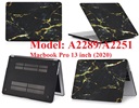 Laptop Cover voor Macbook Pro 13 inch (2020) A2289/A2251 - Marmer Zwart Goud
