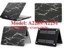 Laptop Cover voor Macbook Pro 13 inch (2020) A2289/A2251 - Marmer Zwart Wit