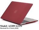 Laptop Cover voor Macbook Pro 13 inch (2020) A2289/A2251 - Matte Wijnrood