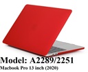 Laptop Cover voor Macbook Pro 13 inch (2020) A2289/A2251 - Matte Rood 