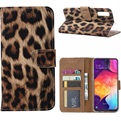 Hoesje voor Samsung Galaxy A50 - Book Case - geschikt voor 3 pasjes - Luipaard Print