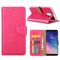 Hoesje voor Samsung Galaxy A6 Plus 2018 A605 - Book Case - geschikt voor 3 pasjes - Pink