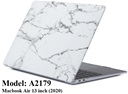 Macbook Case voor Macbook Air 13 inch (2020) A2179 - Marmer Wit