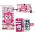 Hoesje voor Samsung Galaxy J5 2015 J500 - Book Case Roze Uil