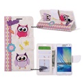 Hoesje voor Samsung Galaxy A3 2015 A300 - Book Case Twee Uilen