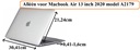 Macbook Case voor Macbook Air 13 inch (2020) A2179 - Transparant Clear