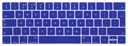 Siliconen Toetsenbord Cover voor New Macbook (met Touch Bar) 13/15 inch - Donker Blauw